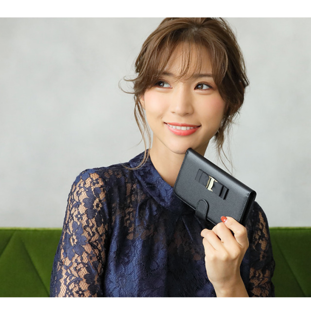 スマホケース 手帳型 カバー 手帳型ケース リボン シンプル