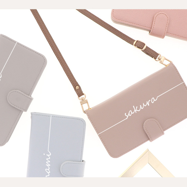 スマホケース 手帳型 カバー 手帳型ケース シーガル 名入れ