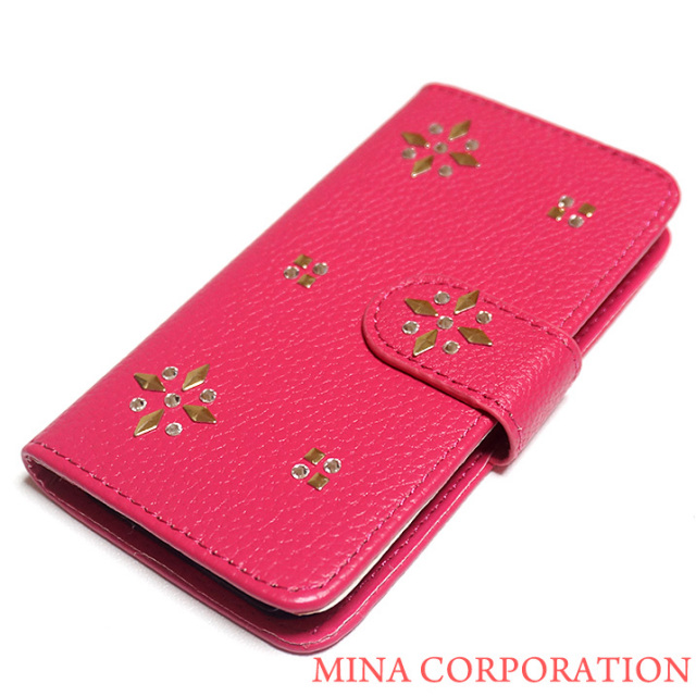 スマホケース 手帳型 カバー 手帳型ケース スタイリッシュ クール メンズ スタッズ ストーン