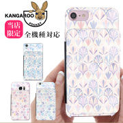 スマホケース カンガルーポケット スマホスタンド マーブル 六角形 パステルカラー