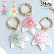 ストラップ キーホルダー チャーム 紫陽花 花