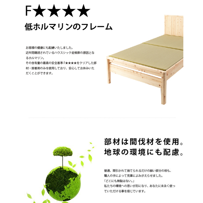 国産ひのき 畳ベッド (型番:DCB258) ベッド・マットレス製造メーカー