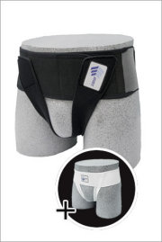 鼠径ヘルニア（脱腸）用ベルトとサポーターお得セット　新ベルトクロス＋新インナークロス