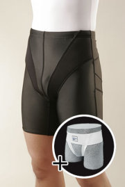 鼠径ヘルニア（脱腸）用スパッツとサポーターお得セット　ヘルニオクロス２（ツー）＋新インナークロス