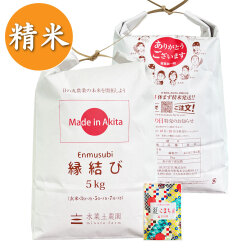 【精米】秋田県産 縁結び 10kg（5kg×2袋） 子どもに食べさせたいお米 古代米付き 令和7年産