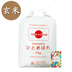【宮城県産】新米 令和7年産 ひとめぼれ 玄米5kg 子どもに食べさせたいお米 古代米付き