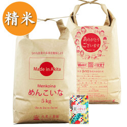 【精米】秋田県産 めんこいな 10kg（5kg×2袋） 古代米付き 令和7年産