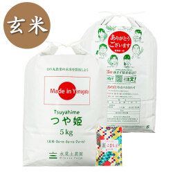 【玄米】山形県産 つや姫 10kg(5kg×2袋)  子どもに食べさせたいお米 古代米付き 令和7年産