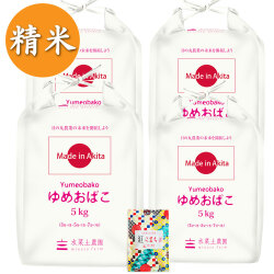 【生活応援米】新米 令和7年産 秋田県産  農家直送 ゆめおばこ 精米20kg（5kg×4袋） 古代米付き