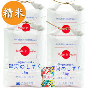 【精米】岩手県産 銀河のしずく 20kg(5kg×4袋)  令和7年産 古代米付き