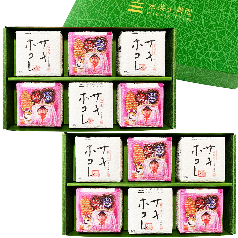 秋田米 サキホコレ 2合（300g）× 6個入り 【2箱セット】 秋田県産 令和7年産