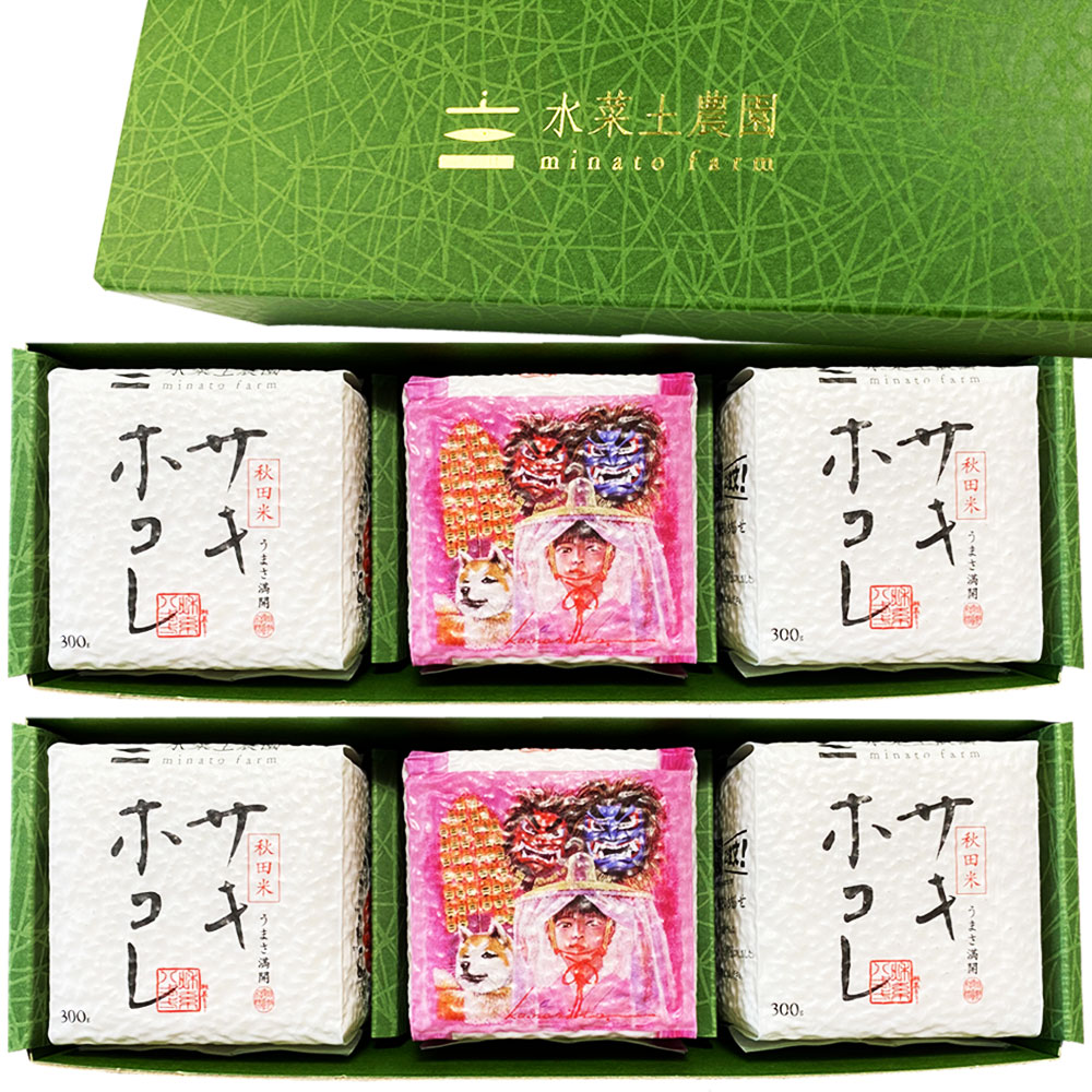 秋田米 サキホコレ 2合（300g）× 3個入り 【2箱セット】 秋田県産 令和7年産