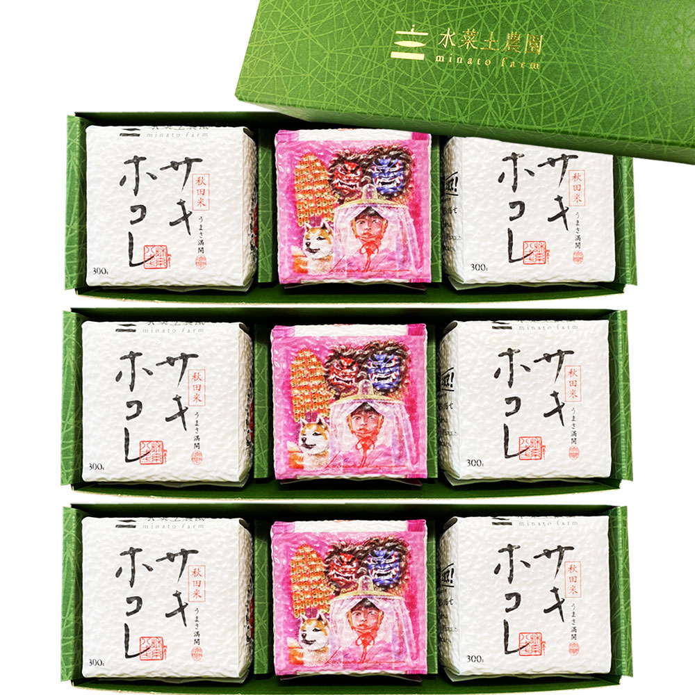 秋田米 サキホコレ 2合（300g）× 3個入り 【3箱セット】 秋田県産 令和7年産