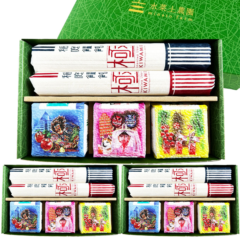 【厳選！詰め合わせセット】令和7年産 秋田県産 サキホコレ 300g、青森県産 青天の霹靂 300g、山形県産 つや姫 300g ＆ 稲庭うどん 160g×2袋（3箱セット）
