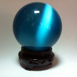 キャッツアイ/猫目石 丸玉（ウォーターブルー） 