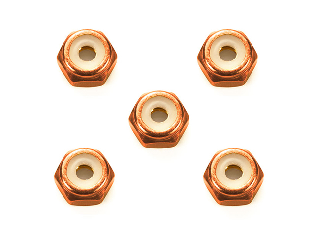 T95556 タミヤ 2mmアルミロックナット (オレンジ5個)