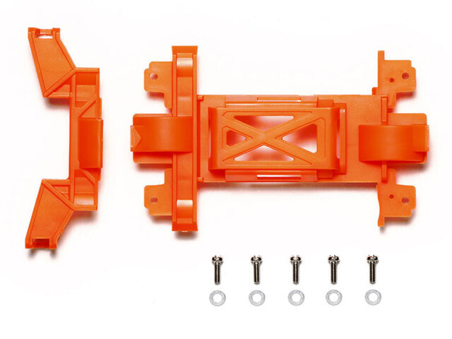 T95681　タミヤ　MSシャーシ 強化ギヤカバー (蛍光オレンジ)ミニ四駆ステーション