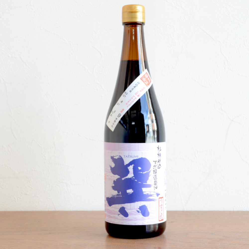 巽（たつみ）天然醸造丸大豆醤油 薄口720ml