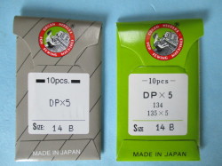 オルガン針　DPx5  (B) (J) 　(針先形状が J又はBボールポイント)【10本入り】