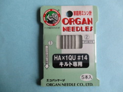 オルガン針　HA X 1QU 【家庭用・キルト用針】 【5本入り】