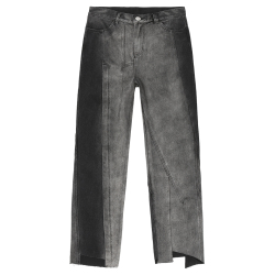 K.W CUT-OFF DENIM PANT (BLACK/M21200901)