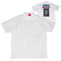 ADDERS GROUP INC. STRIPE WORK SHIRT (WHITE/MIFSH-01WHT)