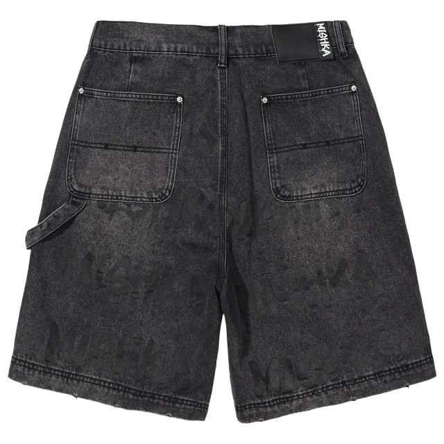 ショートパンツ Moschino Jeans Shorts MOSCHINO JEANS logo-patch stud-embellished Denim Shorts
