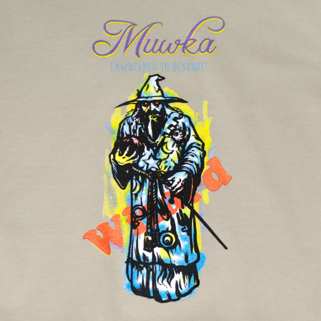 トップス archive gimmick sweat CLASSIC CREW / SPLATTER GREY — MOOJIMOOJI