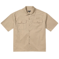 EMBROIDERY OVERSIZED WORK SHIRT (KHAKI/M21200202)