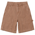 SPRAY LOGO COTTON CANVAS SHORTS (L.COFFEE/M21200809)