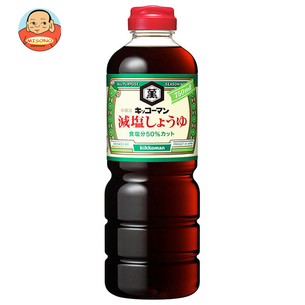 キッコーマン 減塩しょうゆ 750mlペットボトル×6本入