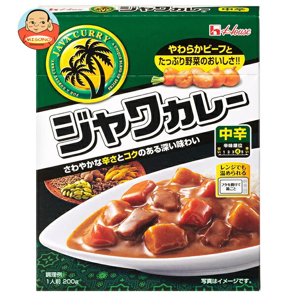 ハウス食品 レトルトジャワカレー 中辛 200g×30個入