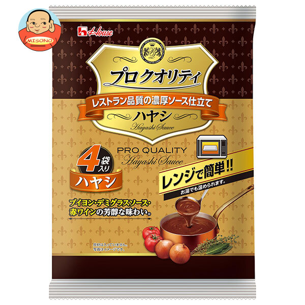 ハウス食品 プロ クオリティ ハヤシソース 4袋入り 540g(135g×4袋)×6袋入