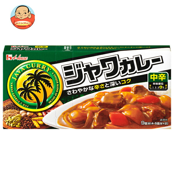 ハウス食品 ジャワカレー 中辛 104g×10個入