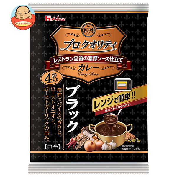 ハウス食品 プロ クオリティカレー ブラック 4袋入り 540g(135g×4袋)×6個入