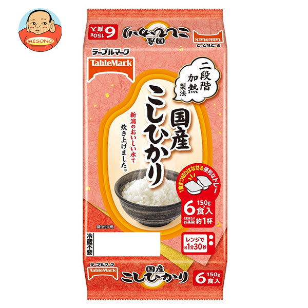 テーブルマーク 国産こしひかり(分割) 6食パック (150g×2食×3個)×8個入