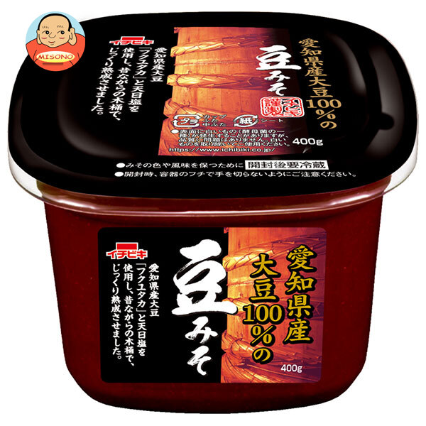 イチビキ 愛知県産大豆100%の豆みそ 400g×6個入