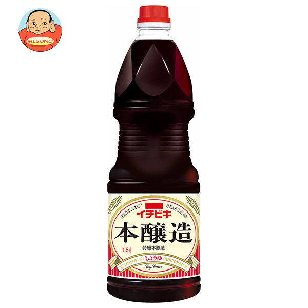 イチビキ 本醸造しょうゆ グリップパック 1500mlペットボトル×6本入