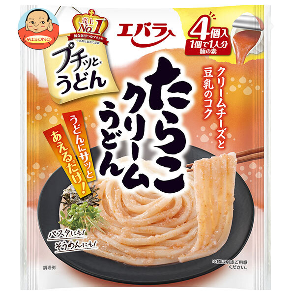 エバラ食品 プチッとうどん たらこクリームうどん 84g(21g×4個)×12袋入