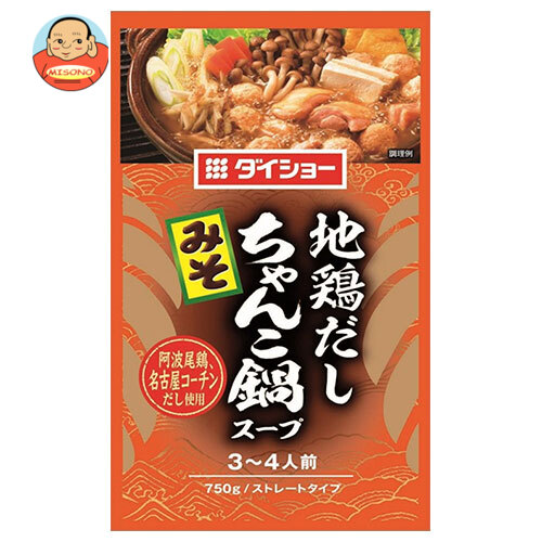 ダイショー 地鶏だしちゃんこ鍋スープ みそ 750g×10袋入