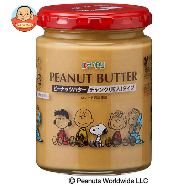 カンピー ピーナッツバター チャンクタイプ(ロレーヌ岩塩使用) 210g瓶×6個入