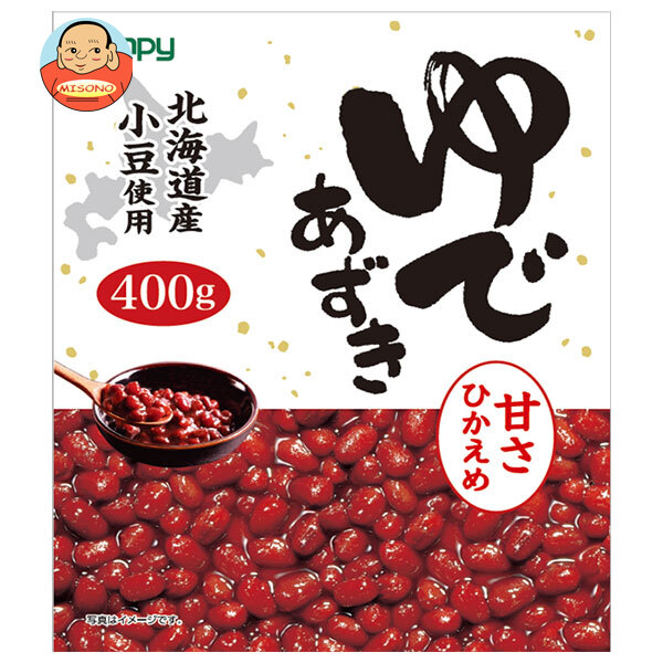 カンピー 北海道ゆであずき 甘さひかえめ 400g×12袋入