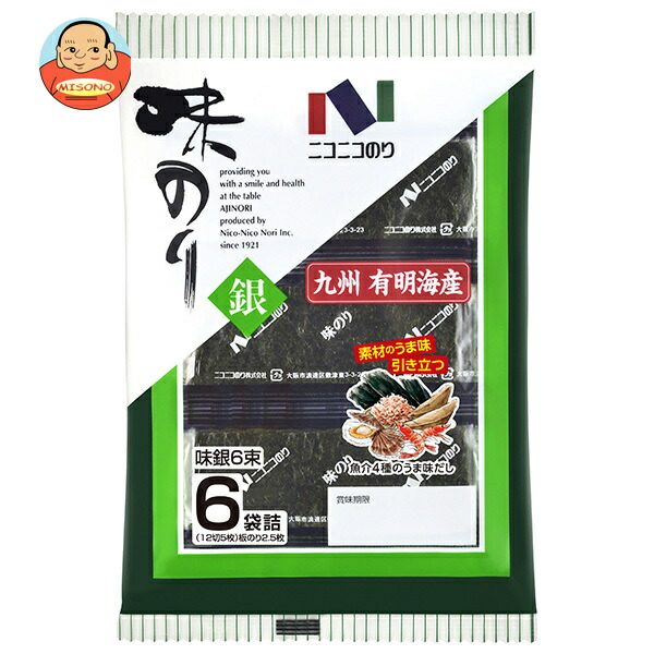 ニコニコのり 味銀6束 6袋詰(12切5枚)×10個入