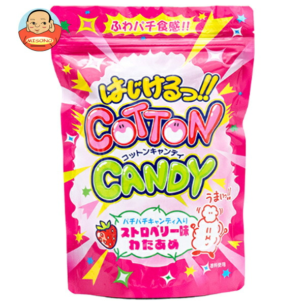 やおきん はじけるコットンキャンディ ストロベリー 1個×6個入