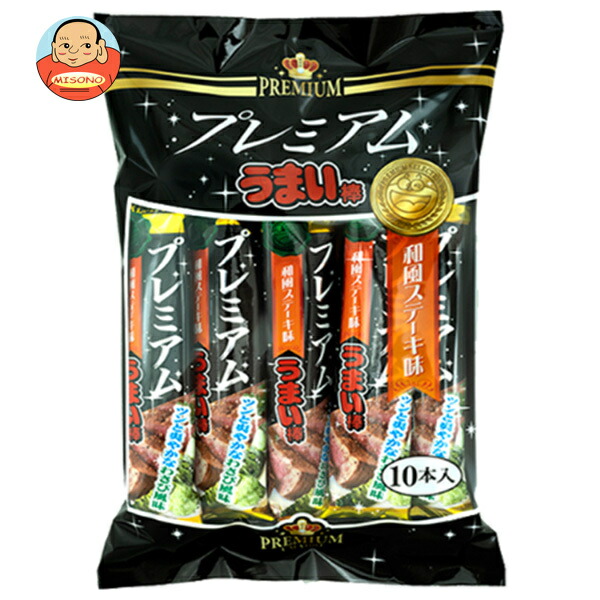 やおきん プレミアムうまい棒 和風ステーキ 90g(9g×10本)×12本入