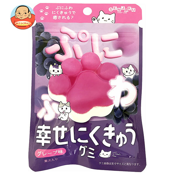 扇雀飴本舗 幸せにくきゅうグミ グレープ 30g×6袋入