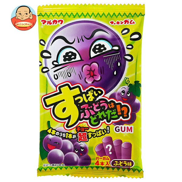 丸川製菓 すっぱいぶどうはどれだガム 4本×20個入
