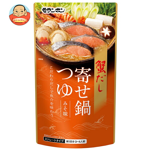 モランボン 蟹だし 寄せ鍋つゆ みそ味 750g×10袋入
