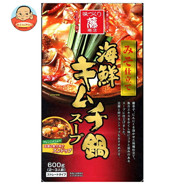 藤商店 海鮮キムチ鍋スープ みそ仕立て 600g×10袋入