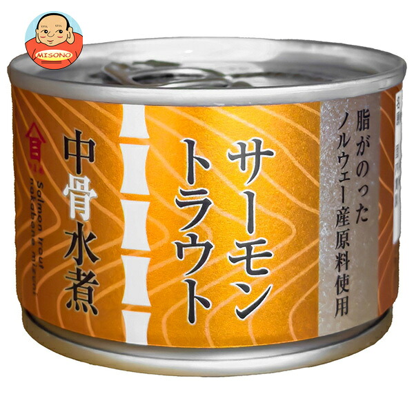 高木商店 サーモントラウト 中骨 水煮 160g缶×12個入